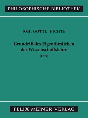 cover image of Grundriss des Eigentümlichen
